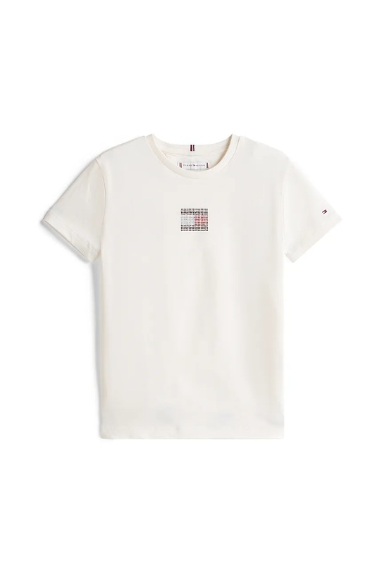 Детская хлопковая футболка Tommy Hilfiger KG0KG09012.9BYA белый AW25