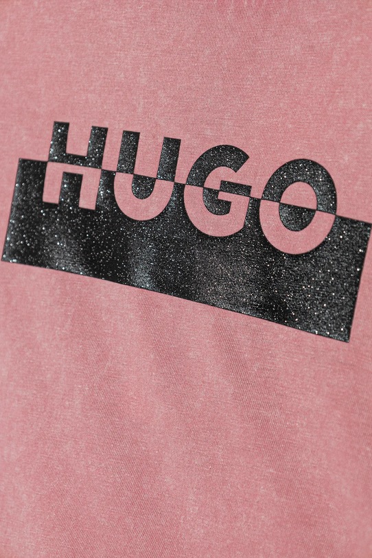 Дівчинка Дитяча бавовняна футболка HUGO G00488.102.108 рожевий