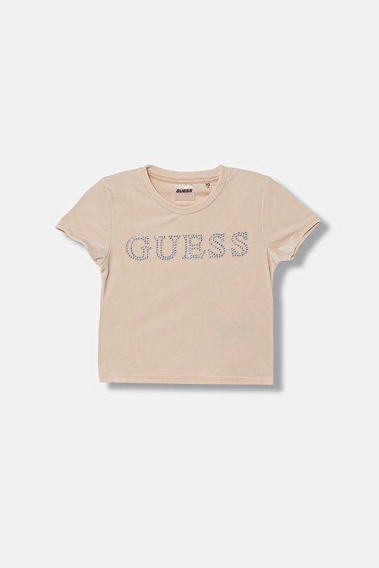 Guess t-shirt dziecięcy aplikacja beżowy J4YI48.K0232.9BYA