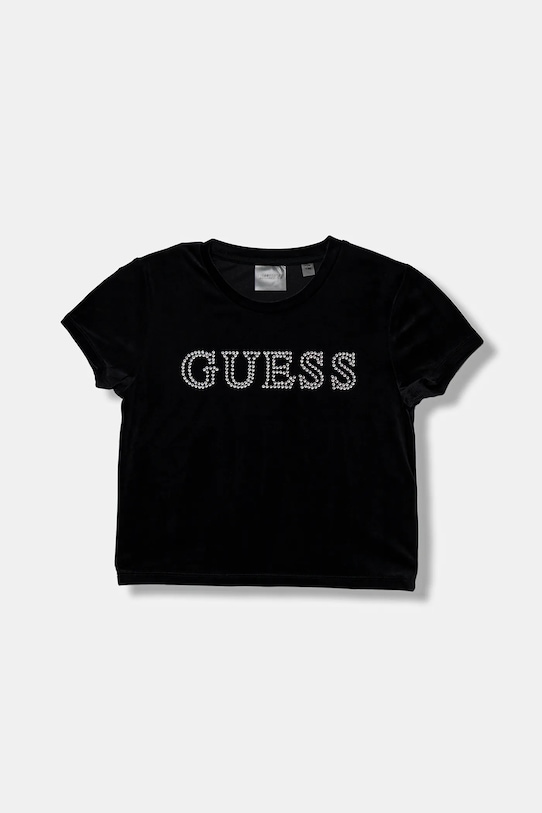 Dětské tričko Guess s elastanem černá J4YI48.K0232.9BYA