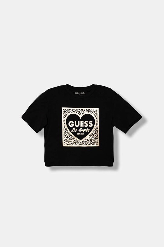 Guess t-shirt dziecięcy z elastanem czarny J5BI00.J1314.9BYA