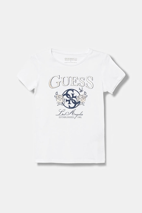 Дитяча футболка Guess з еластаном білий J5BI19.J1314.9BYA