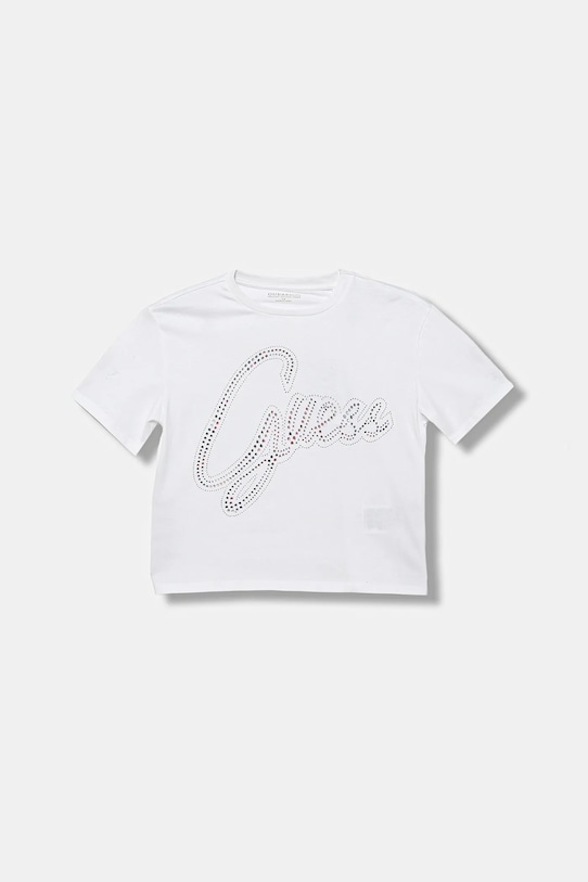 Guess t-shirt bawełniany dziecięcy bawełna biały J5BI24.KCNQ4.9BYA
