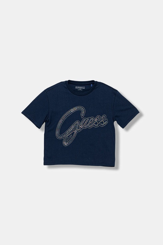 Guess t-shirt bawełniany dziecięcy bawełna granatowy J5BI24.KCNQ4.9BYA