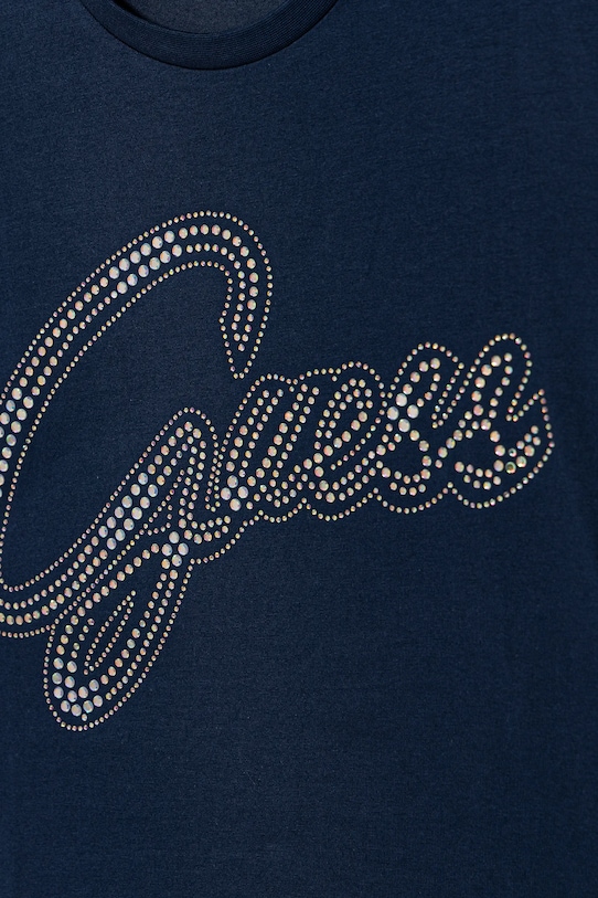 Dziewczynka Guess t-shirt bawełniany dziecięcy J5BI24.KCNQ4.9BYA granatowy