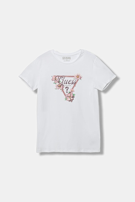 Guess t-shirt dziecięcy z elastanem biały J5BI30.J1314.9BYA