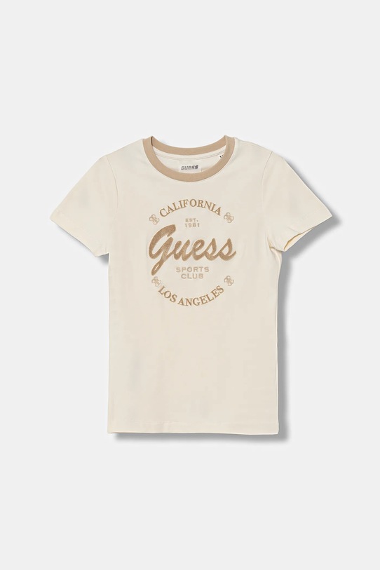 Guess t-shirt dziecięcy aplikacja beżowy J5BI37.J1314.9BYA