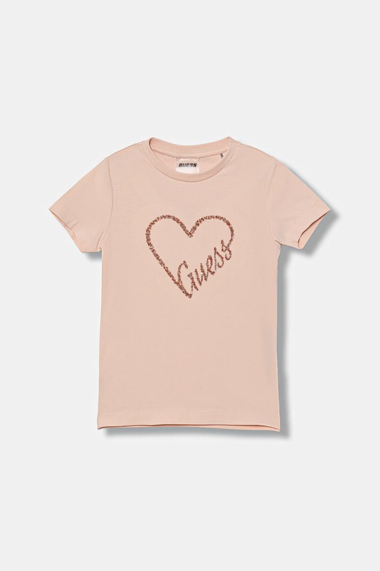 Guess t-shirt dziecięcy aplikacja różowy J5BI38.J1314.9BYA
