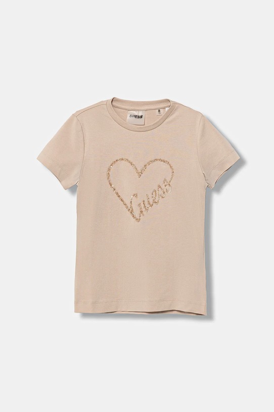 Guess t-shirt dziecięcy aplikacja beżowy J5BI38.J1314.9BYA