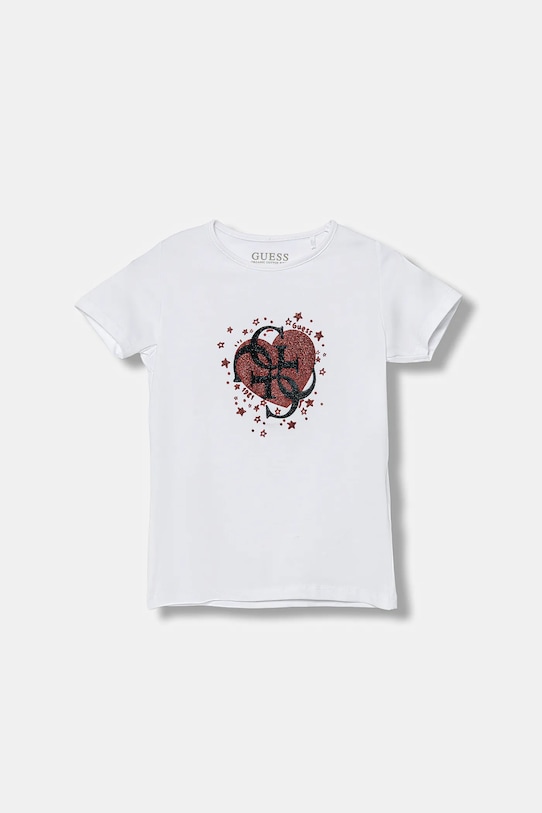 Guess maglietta per bambini tessuto elasticizzato bianco K5BI01.J1314.9BYA