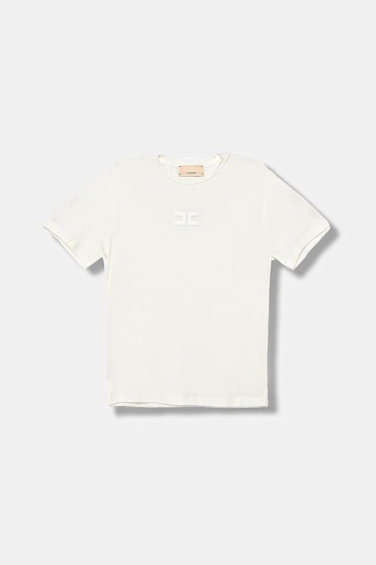 Elisabetta Franchi t-shirt dziecięcy z elastanem biały EFTS247.0.JE006.140.158