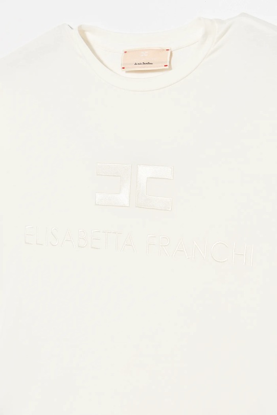 Dziewczynka Elisabetta Franchi t-shirt dziecięcy EFTS250.0.JE006.140.158 biały