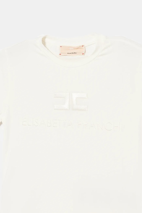 Dziewczynka Elisabetta Franchi t-shirt dziecięcy EFTS250.0.JE006.116.128 biały