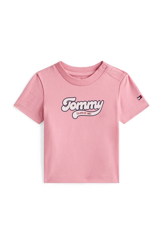 Дитяча бавовняна футболка Tommy Hilfiger бавовна рожевий KN0KN02055.9BYA