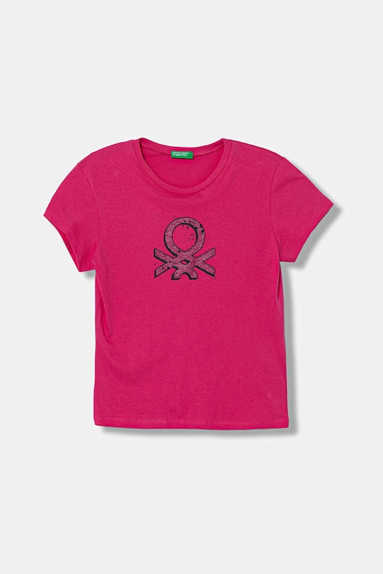 Детска памучна тениска United Colors of Benetton памук розов 3I1XC10Q1.G.seasonal
