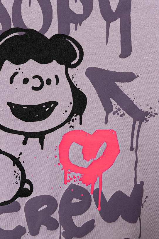 DÍVKA Dětské bavlněné tričko United Colors of Benetton 3X1SC10PT.G.seasonal fialová