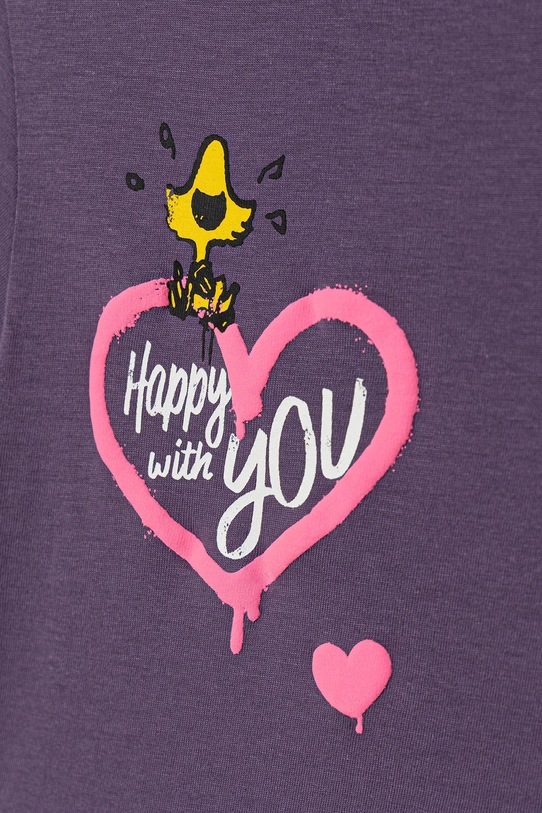 DÍVKA Dětské bavlněné tričko United Colors of Benetton 3X1SG10JV.P.seasonal fialová