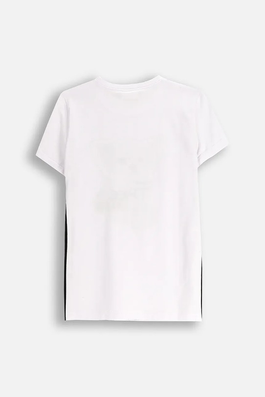 Coccodrillo t-shirt bawełniany dziecięcy ZC5143202CGJ biały AW25