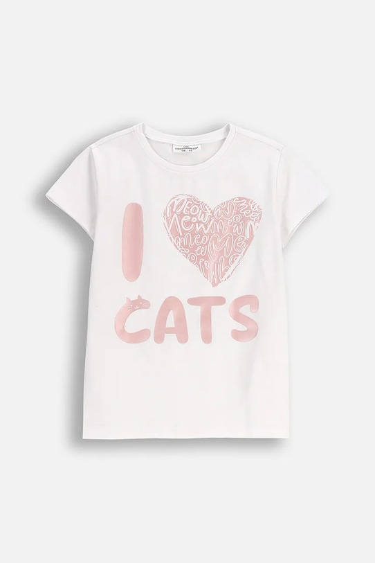 Coccodrillo t-shirt dziecięcy z elastanem biały ZC5143234VGA