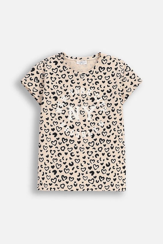 Coccodrillo t-shirt dziecięcy wzorzyste beżowy ZC5143236VGA