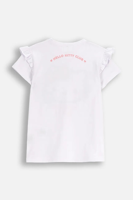 Παιδικό βαμβακερό μπλουζάκι Coccodrillo ZC5143201LGD λευκό AW25