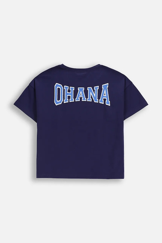 Coccodrillo t-shirt bawełniany dziecięcy ZC5143202LGD granatowy AW25