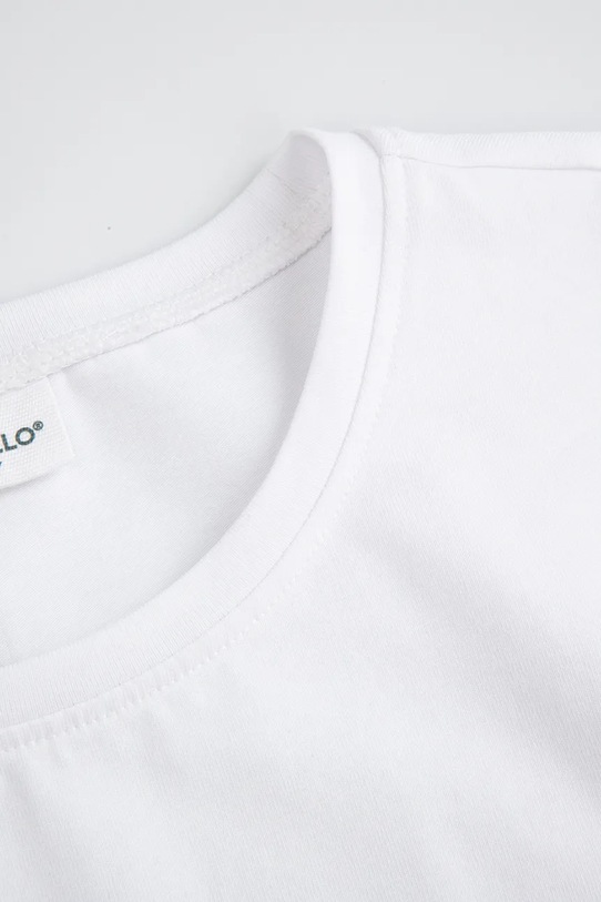 Dziewczynka Coccodrillo t-shirt z bawełną dziecięcy ZC5143202RGJ biały