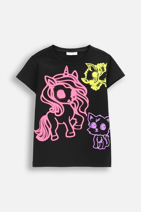 Coccodrillo t-shirt dziecięcy nadruk czarny ZC5143201RGK
