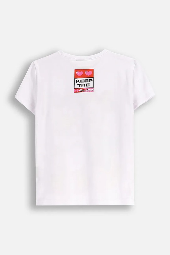 Coccodrillo t-shirt bawełniany dziecięcy ZC5143213LGD biały AW25