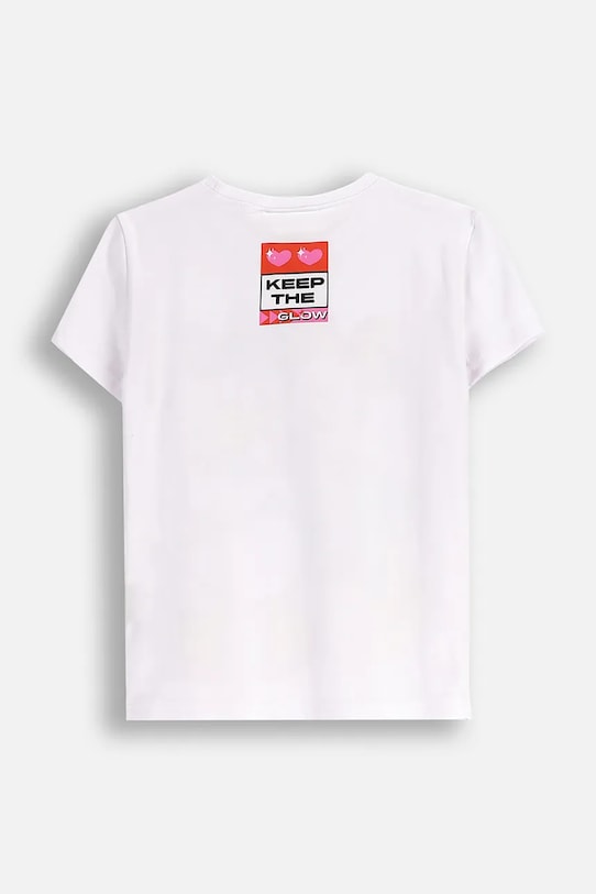 Coccodrillo t-shirt bawełniany dziecięcy ZC5143213LGD biały AW25