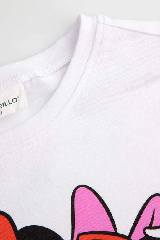 Dziewczynka Coccodrillo t-shirt bawełniany dziecięcy ZC5143213LGD biały