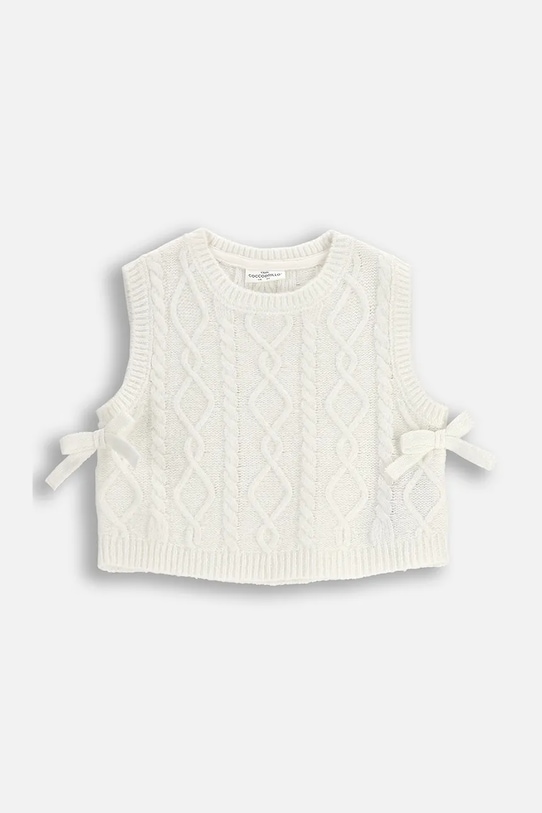 Coccodrillo kamizelka z domieszką wełny dziecięca ZC5172801WGK beżowy AW25