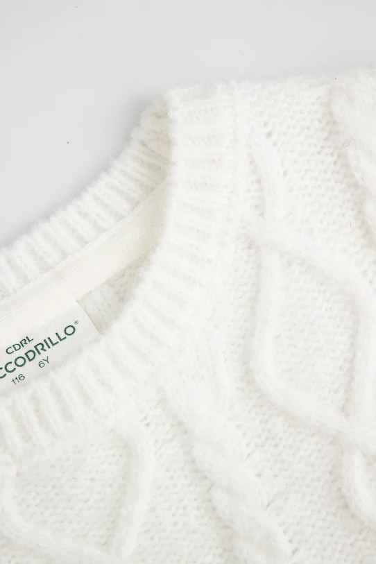 Coccodrillo kamizelka z domieszką wełny dziecięca beżowy ZC5172801WGK