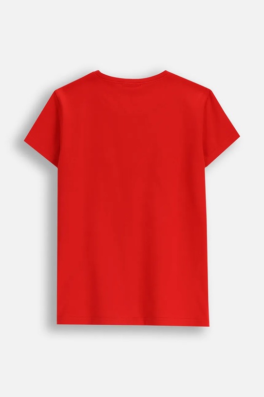 Coccodrillo t-shirt z bawełną dziecięcy ZC5143202MER czerwony AW25