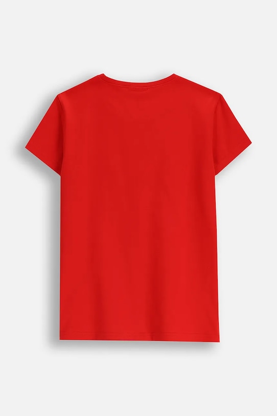 Coccodrillo t-shirt z bawełną dziecięcy ZC5143202MER czerwony AW25