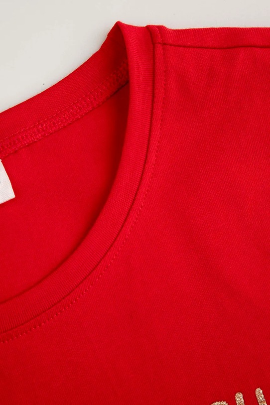 Dziewczynka Coccodrillo t-shirt z bawełną dziecięcy ZC5143202MER czerwony