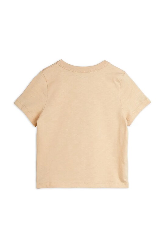 Mini Rodini tricou de bumbac pentru copii Blackbird 2562013713 bej AW25