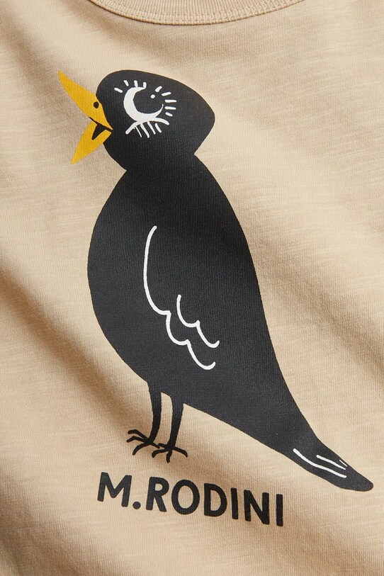 Băieți Mini Rodini tricou de bumbac pentru copii Blackbird 2562013713 bej