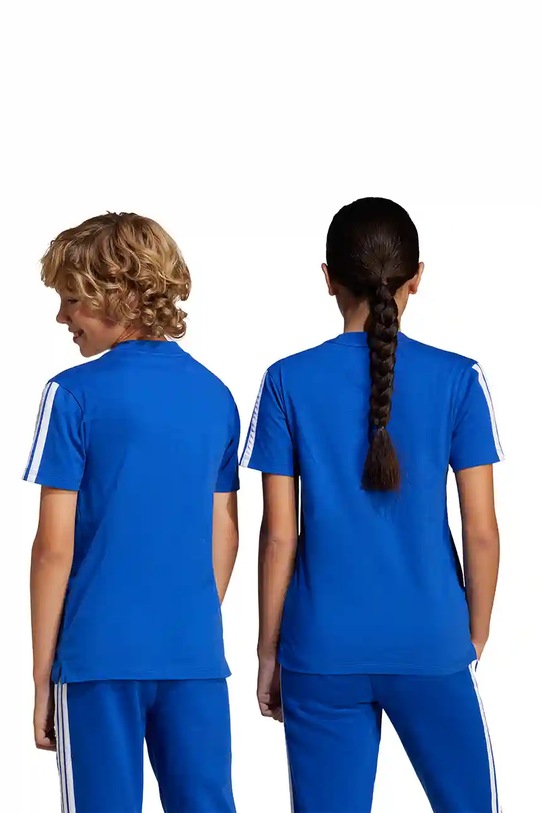 adidas tricou de bumbac pentru copii JC7470 albastru