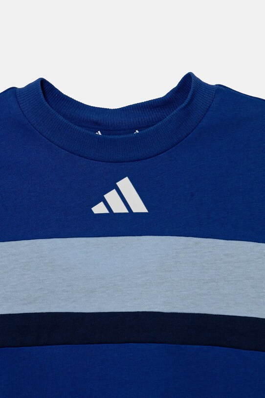 Chlapec Detské bavlnené tričko adidas JC7470 modrá