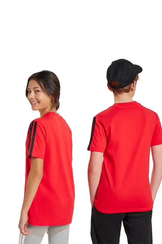 adidas tricou de bumbac pentru copii JD6489 rosu