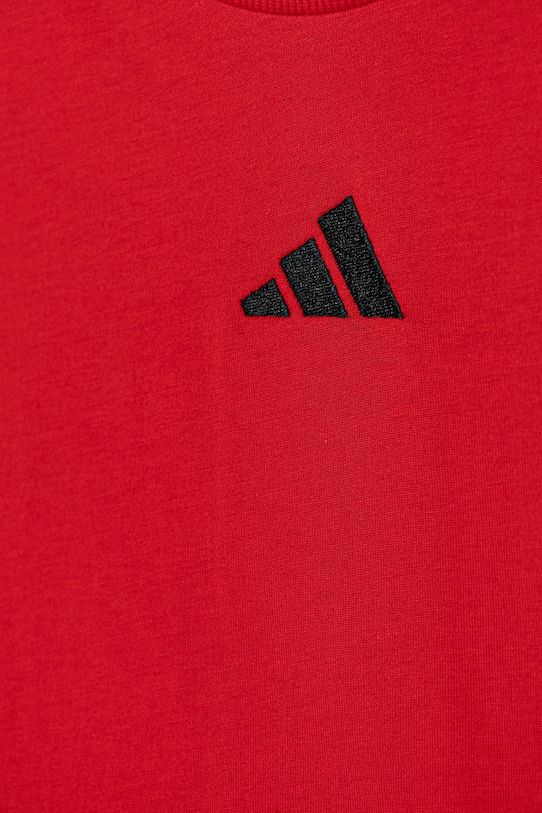 Detské bavlnené tričko adidas červená JD6489