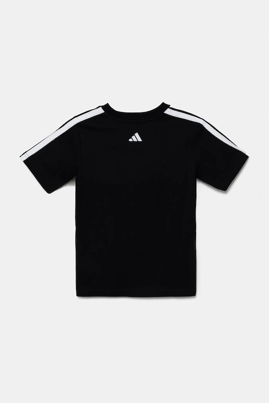 Detské bavlnené tričko adidas JL6139 čierna AW25