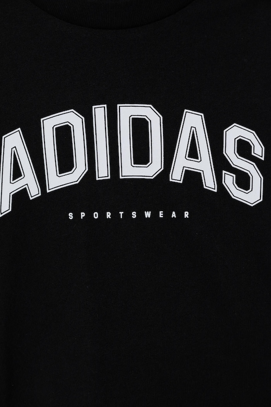 Chlapec Detské bavlnené tričko adidas JL6139 čierna