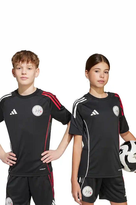 Detské tričko adidas Performance AJAX okrúhly čierna JP1747