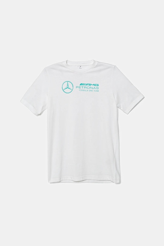 Дитяча бавовняна футболка adidas Performance MERCEDES бавовна білий JZ0900