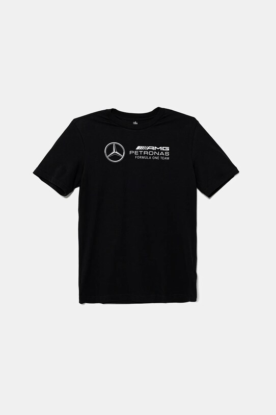 Dětské bavlněné tričko adidas Performance MERCEDES kulatý černá JZ0901