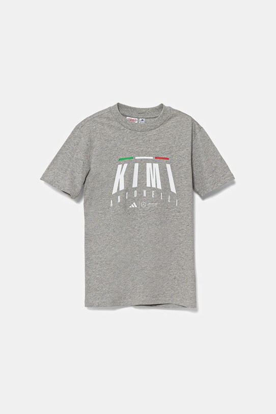 adidas Performance tricou de bumbac pentru copii MERCEDES melanj gri JZ8913