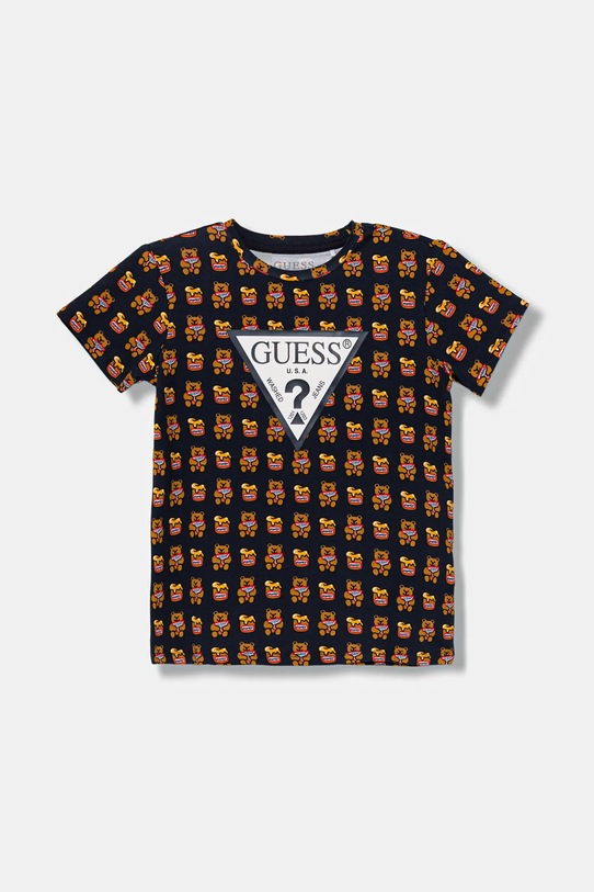 Guess t-shirt dziecięcy wzorzyste czarny H1YT00.K6YW1.9BYA