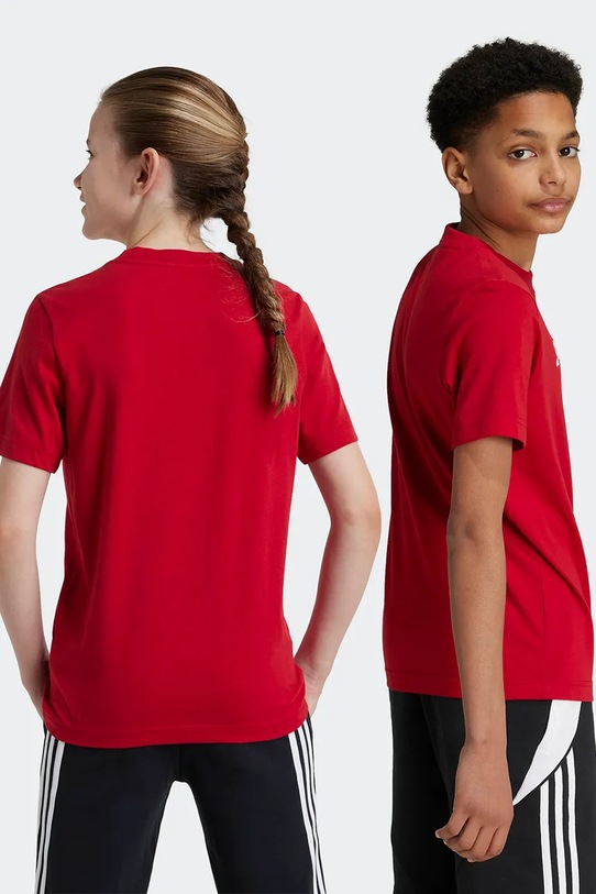 adidas Performance t-shirt bawełniany dziecięcy FCK IT4138 czerwony